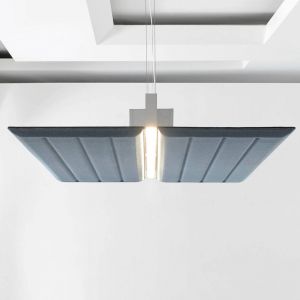 Luceplan Diade suspension horizontale 120cm bleu