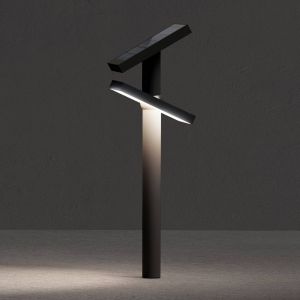 KLEWE Lampe solaire LED HELIOSTEPPER, anthracite, piquet de terre, IP65