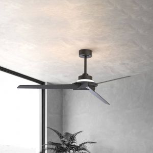 Mantra Iluminación Ventilateur de plafond LED Brisa noir/bois DC silencieux 175 cm CCT