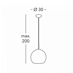 KOLARZ Suspension Luna, Ø 30 cm, multicolore, métal/verre