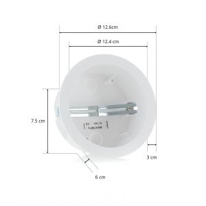 Eutrac pot d'encastrement pour monopoint en saillie, blanc
