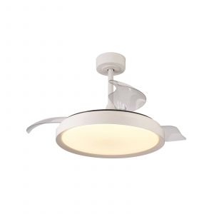 Mantra Iluminación Ventilateur de plafond LED Mistral, blanc, DC silencieux Ø 106 cm CCT