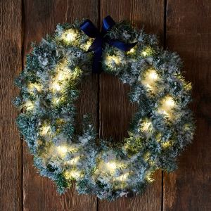 Sirius Couronne LED Anton verte, enneig&eacute;e