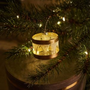 Sirius Pendentif d&eacute;coratif Elly avec LED, &Oslash; 7 cm, dor&eacute;