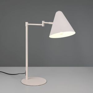 Trio Lighting lampe de table Cosima, gris clair, hauteur 50 cm, m&eacute;tal