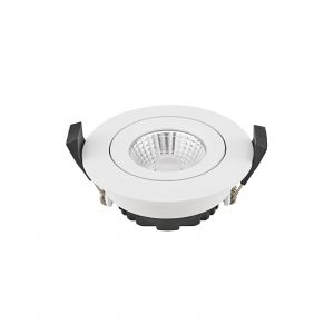 Sigor LED Spot à encastrer au plafond Diled, Ø 8,5 cm, 6 W, Dim-To-Warm, blanc