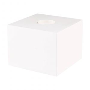 lampe &agrave; poser Segula Cozy, h&ecirc;tre blanc, forme cubique, E27