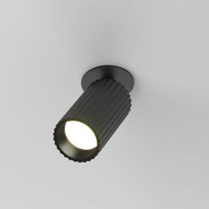 Maytoni lampe encastrable Calipso, noire, orientable, GU10