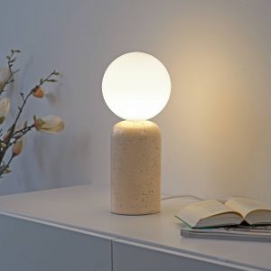 Schöner Wohnen lampe à poser Traventa, beige/blanc, G9