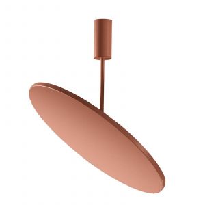 OLEV Plafonnier LED FLUENTIS, brun terre, Ø 54 cm, métal 927
