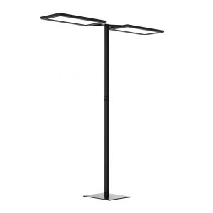 Waldmann Lampadaire LED Yara.double CCT, BT, PIR, noir