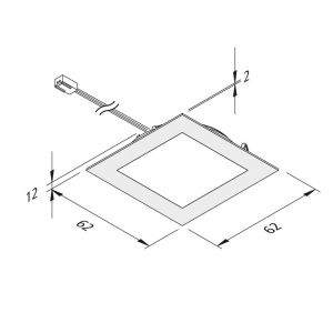 Hera LED à encastrer FAQ 58 acier 3x, 3W 3 000K