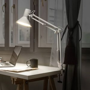 Lampe &agrave; pince LED OSRAM Office Line Desk Retro, blanche, 3 000 K