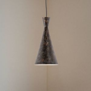 Opviq Suspension Tom, noir-marron, m&eacute;tal, &Oslash; 19 cm, E27