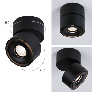 Paulmann Spircle spot en saillie LED noir mat