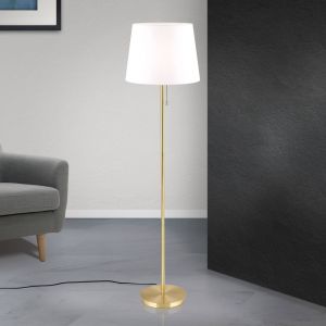 Orion Lampe sur pied textile Ludwig, laiton vieilli