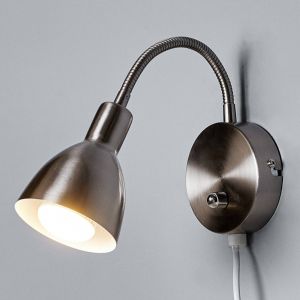 Lindby Amrei applique, dimmable, nickel mat