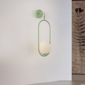 Jupiter Applique murale Samba, à 1 lampe, vert/blanc