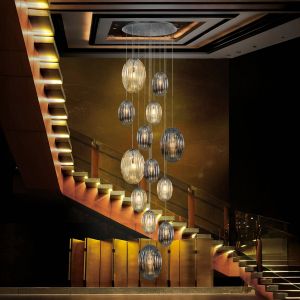 Schuller Valencia Suspension Ovila, 13 amp., gris fumé/cognac, télécommande