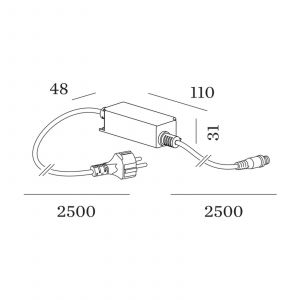 Wever & Ducr&eacute; Lighting WEVER & DUCR&Eacute; Plug & Play Driver for GEO, 30 W, 24 V, IP67