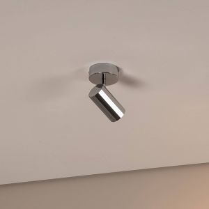 Lucea Spot pour plafond Oktano, chromé, longueur 13 cm, métal