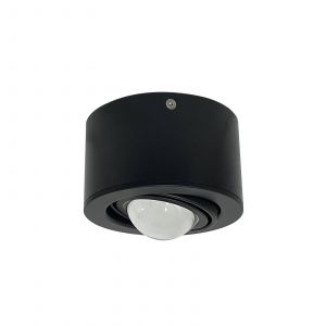 Lindby spot Jyla, noir, 4.200 K, Ø 13 cm, lentille, alu