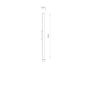 Euluna Applique murale LED Demi M, noir, aluminium, hauteur 100 cm, IP54