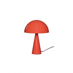 lampe &agrave; poser H&Uuml;BSCH Mush Mini, rouge clair, m&eacute;tal, hauteur 25 cm