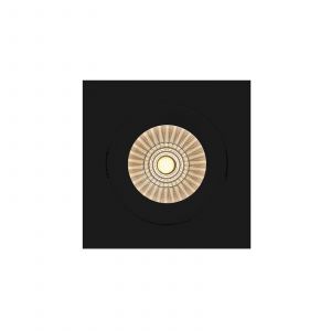 The Light Group SLC DL04 Square X1 encastrée IP54 3 000 K noire