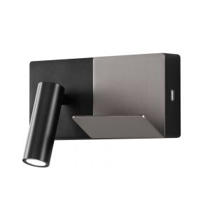 LEDS-C4 E-Lamp Mini applique murale LED noir/gris