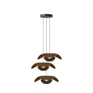 UMAGE Forget Me Not medium suspension à 3 lampes en chêne foncé