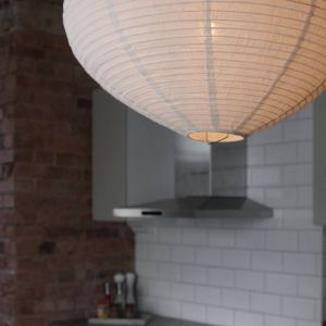 Suspension PR Home Verona, blanche, Ø 55 cm, tissu, E27-LED