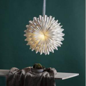 STAR TRADING &Eacute;toile en papier Snow, &Oslash; 50 cm, blanche, 3 couches, papier