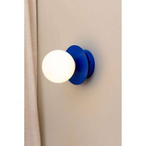 Applique murale Globen Lighting ART DECO, bleu/blanc, &Oslash; 16 cm, IP44