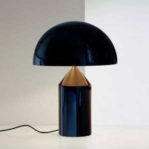 Oluce Atollo lampe à poser, variateur Ø 50 cm noir