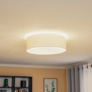 Euluna Roller couverture, abat-jour en tissu &eacute;cru, &Oslash; 40 cm