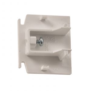 Eutrac syst&egrave;me de lampes sur rail 3 phases Embout, blanc