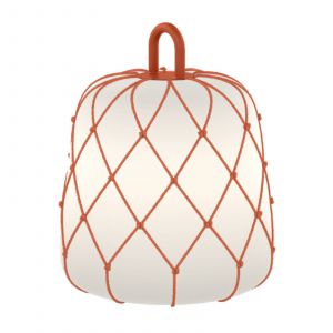 Wever & Ducré Lighting WEVER & DUCRÉ Abat-jour Costa 2.0, orange, corde, Ø 28 cm