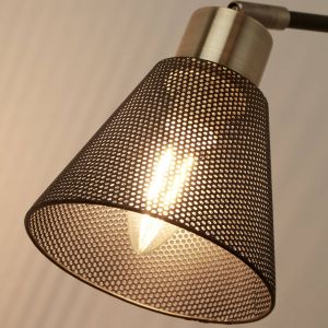 Searchlight Applique murale Sepanta, noir/laiton, métal, hauteur 21 cm, E14