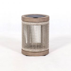 Les Jardins Lampe de table solaire à LED Rop&Strip, gris/beige