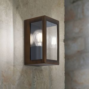 Orion Applique d'extérieur Lumina, noir rouille, acier inoxydable, verre, IP44