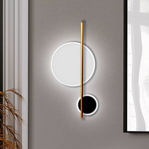 Schuller Valencia Applique murale LED Duo, hauteur 52 cm, noir/dor&eacute;, m&eacute;tal