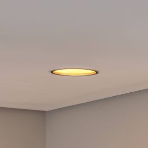 BEGA Spot LED encastré au plafond Studio Line, noir/laiton, aluminium