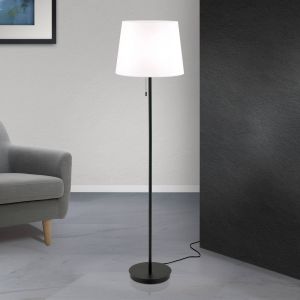 Orion Lampe sur pied textile Ludwig, noir mat
