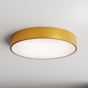 TEMAR LIGHTING Plafonnier Cleo 500, doré, capteur, IP54, Ø 50 cm, métal