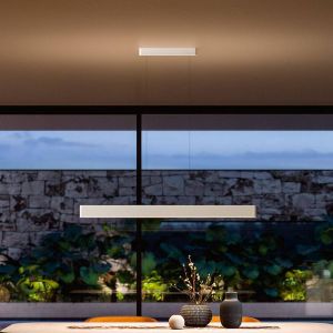 Linea Light Suspension LED Satori, longueur 114,4 cm, blanc, 2.700 K, aluminium