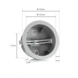 Eutrac boîtier encastré Monopoint saillie, argenté