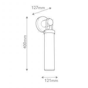 Quintiesse Applique murale WYNWOOD, laiton vieilli Hauteur 40 cm M&eacute;tal/verre opale E27