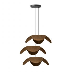 UMAGE Forget Me Not grande suspension à 3 lampes, chêne foncé