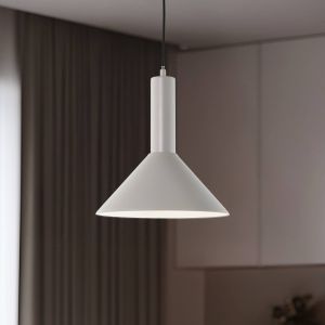 SIGMA Suspension Vitrum cone, taupe, métal, Ø 26 cm, E27